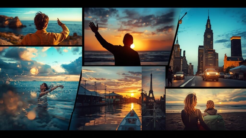 collage of pictures with amazing travel3