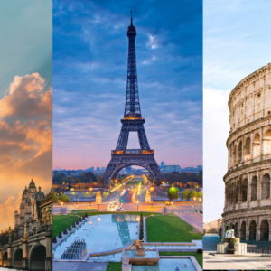 Big Ben, Eiffel Tower, Colosseum Best of London, Paris & Rome