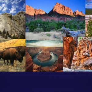 images of Grand Canyon, and Yellowstone, to Bryce, Zion, and Mount Rushmore