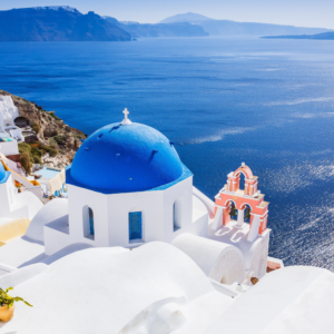 image of Santorini one of the locations on the Greek Island Hopper trip