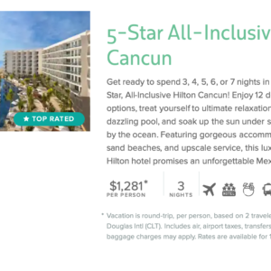 Charlotte Seeking Co-Founders 5-Star All-Inclusive Hilton Cancun