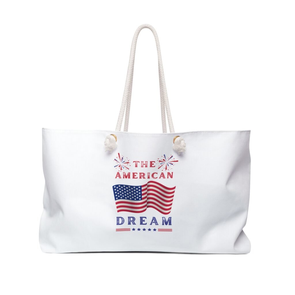 Patriotic Weekender Bag - "The American Dream" Flag Travel Tote