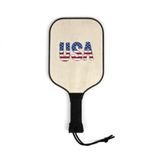 USA 2 Pickleball Paddle and 2 Ball Set — Patriotic Pickleball Kit with USA Flag Design