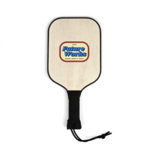 Pickleball Paddles Set — 'Future Works' Retro Logo Kit with 2 Balls